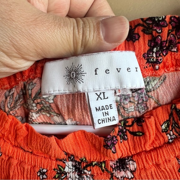 Fever Women's Sleeveless Boho Top Size XL Hippie Peasant Floral - Picture 2 of 6